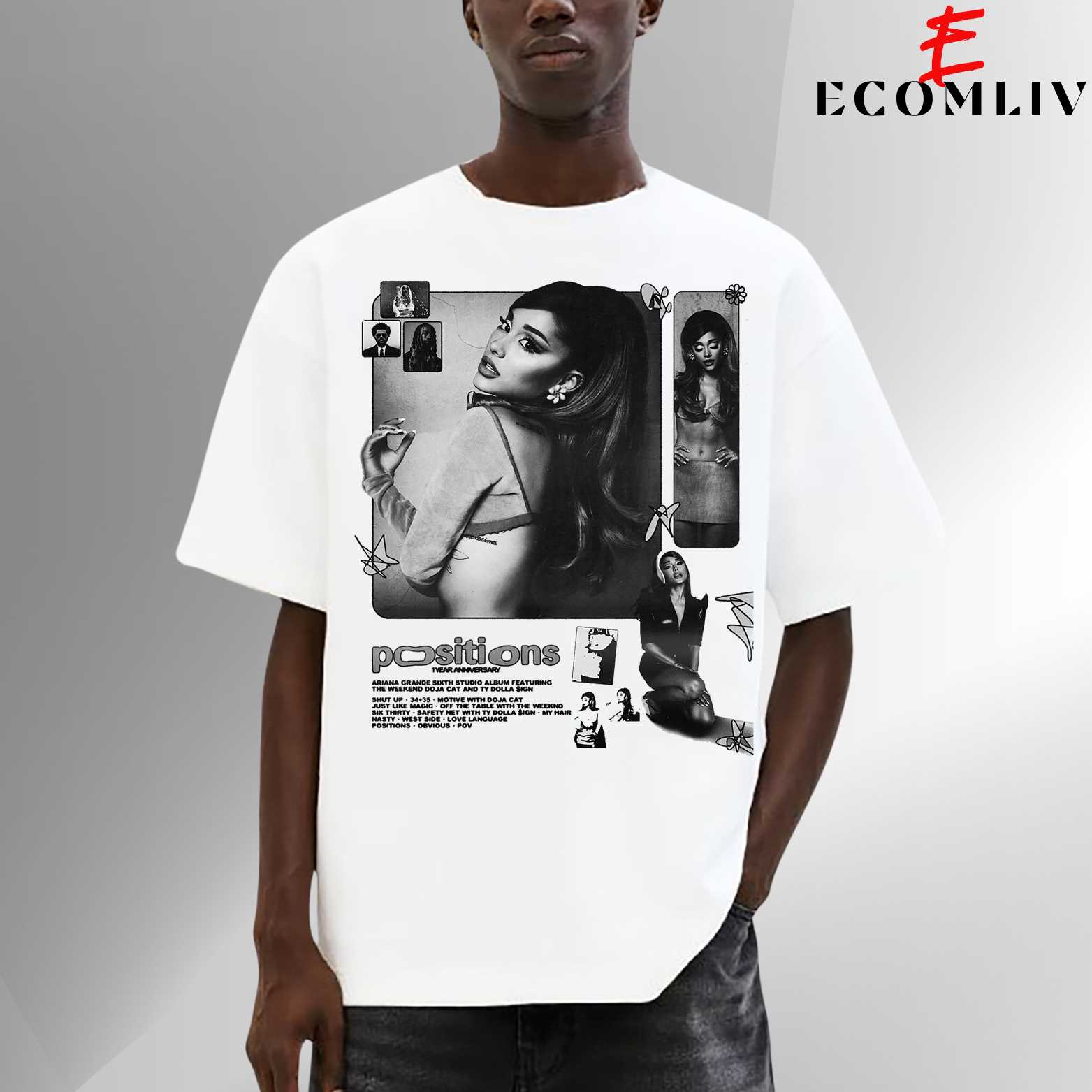 Positions Graphic Tee, Ariana Grande Shirt, Unisex T-Shirt
